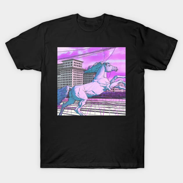 Pink horse T-Shirt by ElectricPeacock